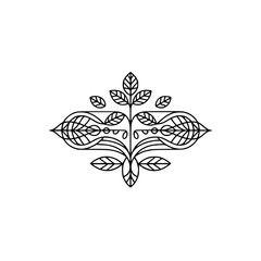 Minimalist Botanical Line Art Emblem
