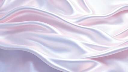 Silver Holographic Foil Chrome Waves 3D Abstract Background