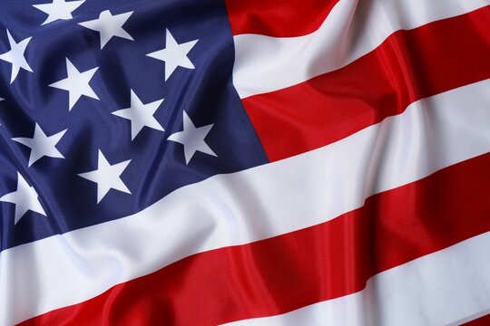 Beautiful waving star and striped American flag - Powered by Adobe