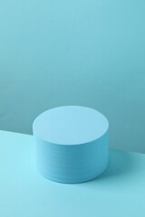 Blue podiums on a blue background