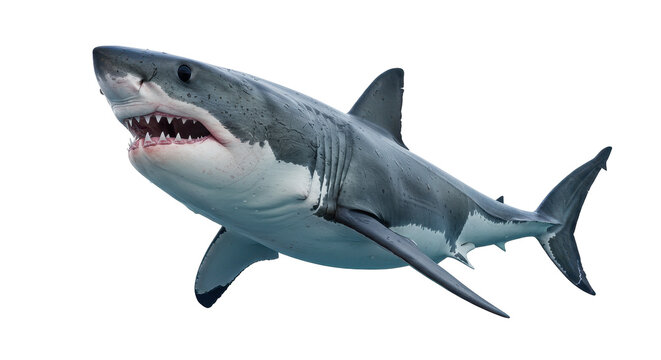Isolated Great White Shark