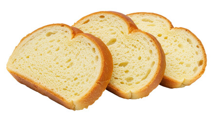 Isolated Slices of White Bread
