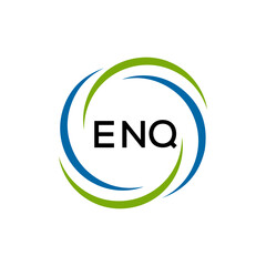 ENQ creative minimalist letter logo.