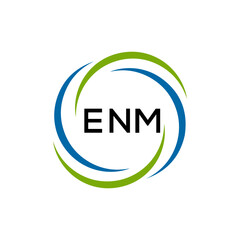 ENM creative minimalist letter logo.