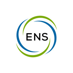 ENS creative minimalist letter logo.