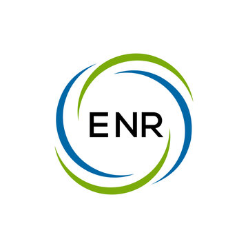 ENR creative minimalist letter logo.