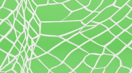 Obraz premium Abstract White Net Structure Against Bright Green Background