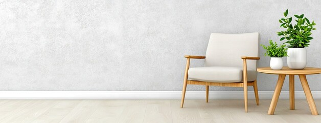 Welcoming space showcases an organic-shaped wall sculpture and elegant furniture in neutral tones, enhancing tranquil minimalist living