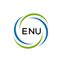 ENU creative minimalist letter logo.