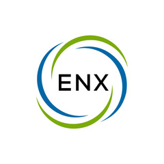 ENX creative minimalist letter logo.