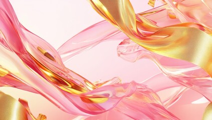 The luxurious modern pink background features shiny gold lines and a blank space for promotional text, with other options including a pink and orange wavy background and an abstract pink background