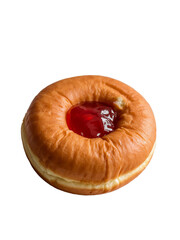 Sweet jelly-filled pastry on a clean background inviting a taste of indulgence