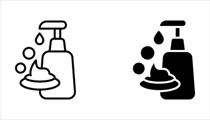 Obraz premium foam Cream icon set, simple skin cleanser flat design vector pictogram, vector illustration on white background.