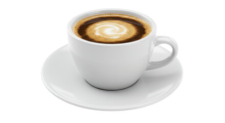 Isolated Cup of Coffee with milk foam