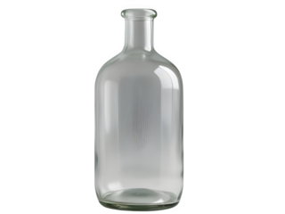 Clear glass bottle