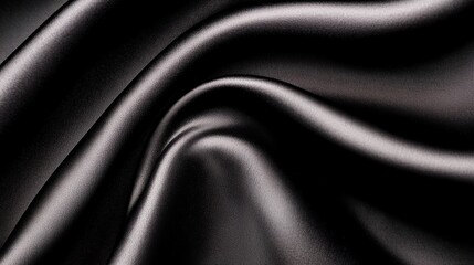 Obraz premium realistic silk fabric folds, reflected backlighting, with diffused background particles, professional and polished, realistic style, black background