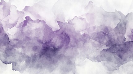 Obraz premium Subtle watercolor texture, muted lavender, cool grey. Fluid brushstrokes, harmonious abstract design, soft modern feel. Background for banner, wallpaper, ad