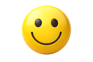 Minimalistic Cartoonish Flat Matte Happy Smiley Face Icon isolated on white background PNG. GENERATIVE AI