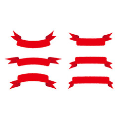 赤いフカフカのリボンフレーム　セット