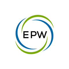 EPW creative minimalist letter logo.
