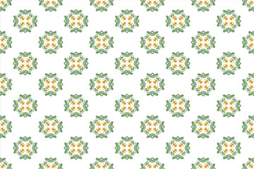 seamless pattern with flowers Ikad Geometry