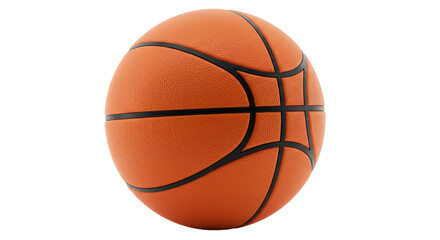 Isolated Orange Basketball Ball