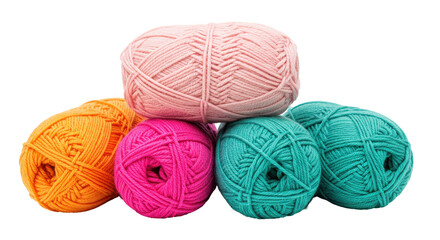 Isolated Colorful Wool Balls