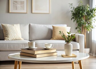 Modern Minimalist Coffee Table Book Display, Stylish Home Decor, Interior Design