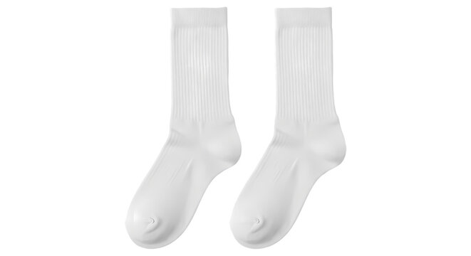 White Crew Socks: 2 Pack on Transparent  background