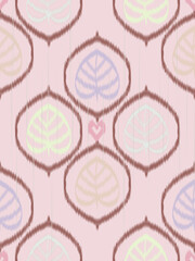Ikat ethnic tribal abstract. Motif ikat. Ikat art. Boho seamless wallpaper. Floral spring, summerBorder indian floral Aztec embroidery. Design for texture, fabric, cloth, decoration, embroidery.