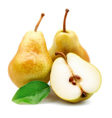 Fresh Pears with Juicy Interior for Culinary and Health Themes