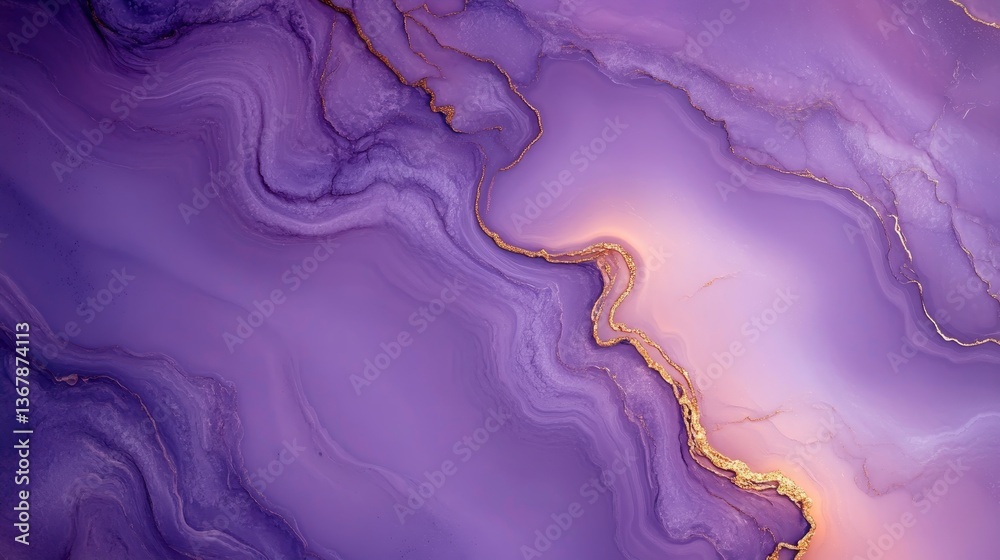 Aufkleber this design showcases a rich abstract marble texture with deep purple and silver swirls, enhanced by