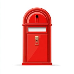 Classic Red Mailbox An Icon of Traditional Postal Services isolated on white background