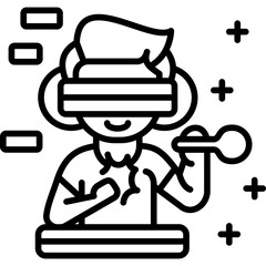 Virtual Reality Icon Vector Element