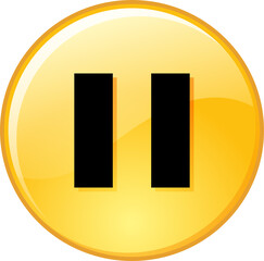 puse icon vector illustration. A black check mark symbol with a yellow circular border around it..png