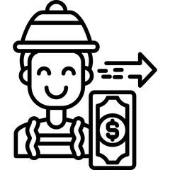 Send Money Icon Vector Element