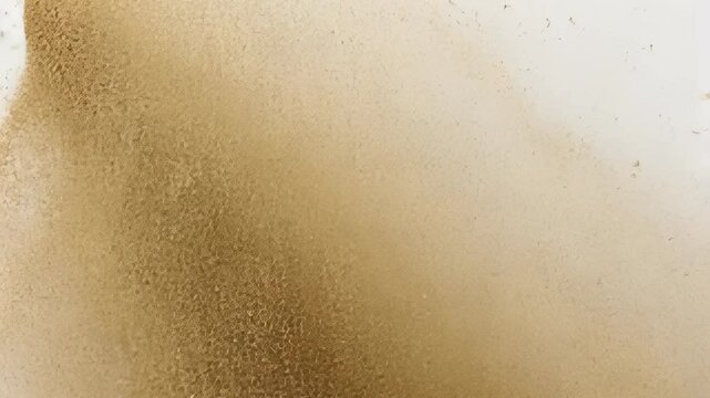 Shimmering golden glitter dusting elegant white background, evoking text celebratory Copy space for glamour video 4k
