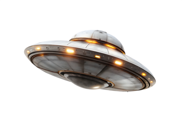 ufo isolated on white background PNG. GENERATIVE AI