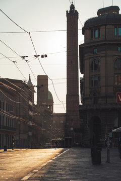 Morning view of Bologna street