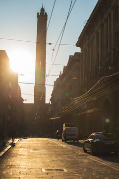 Morning view of Bologna street