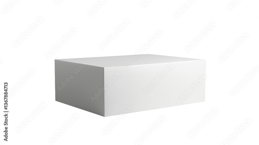 Wall mural white cube product display stand for minimalist design presentation mockups transparent background