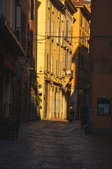 Obraz premium Morning view of Bologna street
