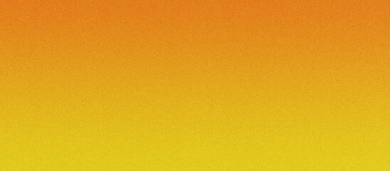 Yellow illuminated on orange, grainy color gradient background, noise texture effect, copy space