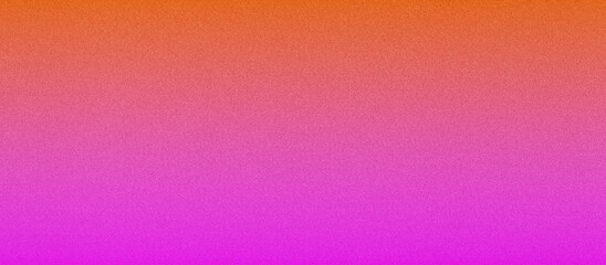 Magenta illuminated on deep orange, grainy color gradient background, noise texture effect, copy space