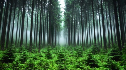 Misty Forest Path Pixel Art Landscape