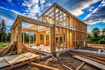 New Home Construction: Rule of Thirds Photography -  Framing a Building Site