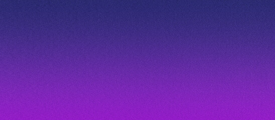 Deep purple illuminated on midnight blue, grainy color gradient background, noise texture effect, copy space