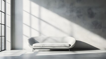  modern interior mockup, with a monochrome gray wall