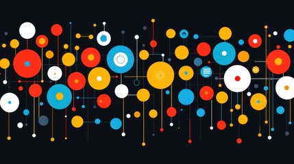 Obraz premium Colorful abstract network connection background