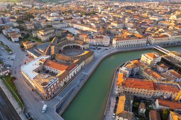 Aerial view of Italian town Senigallia